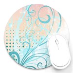 Pink Blue Pattern Round Mousepad