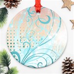 Pink Blue Pattern Ornament (Round)