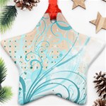 Pink Blue Pattern Ornament (Star)