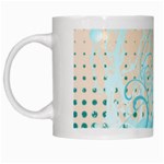 Pink Blue Pattern White Mug