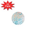 Pink Blue Pattern 1  Mini Button (10 pack) 