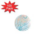 Pink Blue Pattern 1  Mini Magnet (100 pack) 