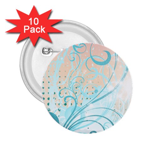 Pink Blue Pattern 2.25  Button (10 pack) from ArtsNow.com Front