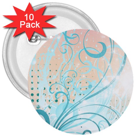 Pink Blue Pattern 3  Button (10 pack) from ArtsNow.com Front