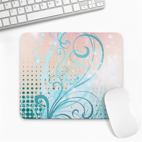Pink Blue Pattern Large Mousepad from ArtsNow.com Front