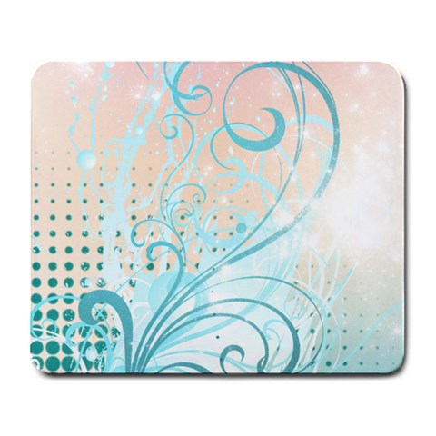 Pink Blue Pattern Large Mousepad from ArtsNow.com Front