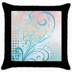 Pink Blue Pattern Throw Pillow Case (Black)