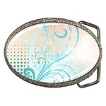 Pink Blue Pattern Belt Buckle