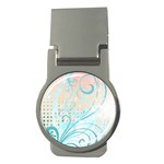 Pink Blue Pattern Money Clip (Round)