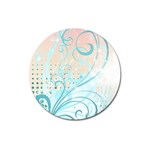 Pink Blue Pattern Magnet 3  (Round)