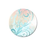 Pink Blue Pattern Magnet 3  (Round)