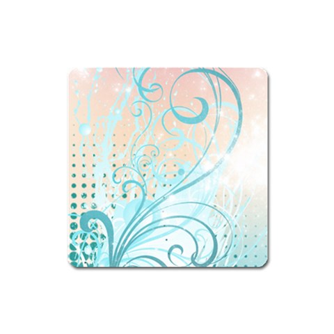 Pink Blue Pattern Magnet (Square) from ArtsNow.com Front