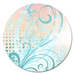 Pink Blue Pattern Magnet 5  (Round)