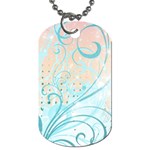 Pink Blue Pattern Dog Tag (One Side)