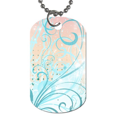 Pink Blue Pattern Dog Tag (Two Sides) from ArtsNow.com Front