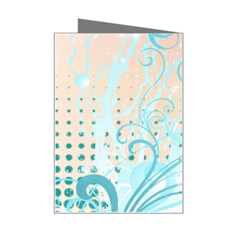 Pink Blue Pattern Mini Greeting Card from ArtsNow.com Right