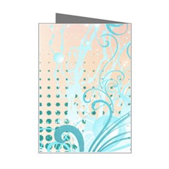 Pink Blue Pattern Mini Greeting Card from ArtsNow.com Right