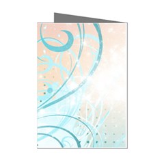 Pink Blue Pattern Mini Greeting Cards (Pkg of 8) from ArtsNow.com Left