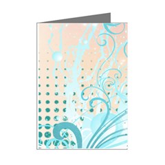 Pink Blue Pattern Mini Greeting Cards (Pkg of 8) from ArtsNow.com Right