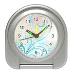 Pink Blue Pattern Travel Alarm Clock