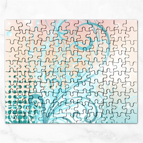 Pink Blue Pattern Jigsaw Puzzle (Rectangular) from ArtsNow.com Front