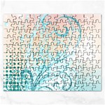 Pink Blue Pattern Jigsaw Puzzle (Rectangular)