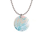 Pink Blue Pattern 1  Button Necklace