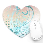 Pink Blue Pattern Heart Mousepad