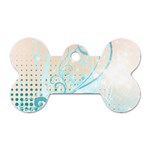 Pink Blue Pattern Dog Tag Bone (Two Sides)