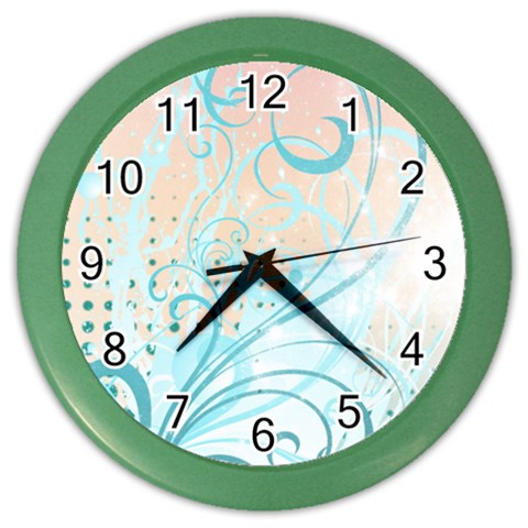 Pink Blue Pattern Color Wall Clock from ArtsNow.com Front