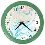 Pink Blue Pattern Color Wall Clock