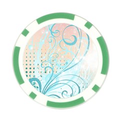 Pink Blue Pattern Poker Chip Card Guard from ArtsNow.com Back