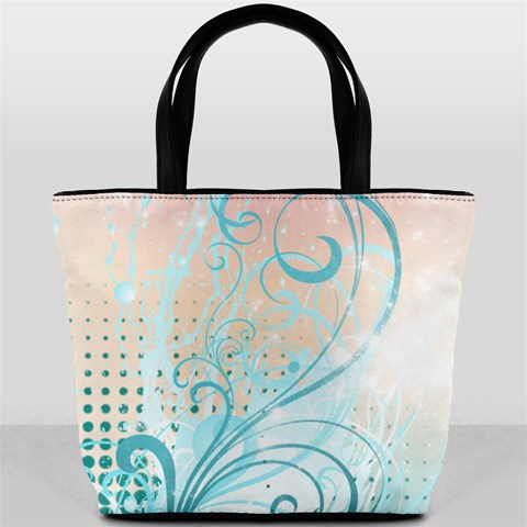 Pink Blue Pattern Bucket Bag from ArtsNow.com Back