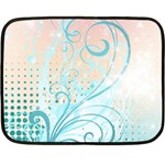 Pink Blue Pattern Fleece Blanket (Mini)