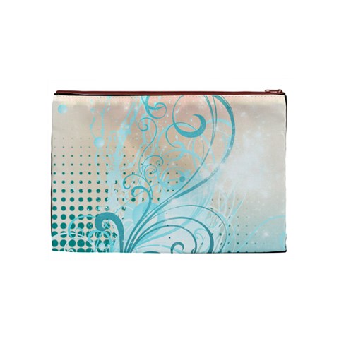 Pink Blue Pattern Cosmetic Bag (Medium) from ArtsNow.com Front