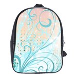 Pink Blue Pattern School Bag (Large)