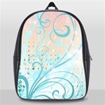 Pink Blue Pattern School Bag (Large)