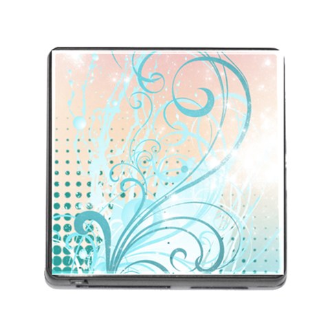 Pink Blue Pattern Memory Card Reader (Square 5 Slot) from ArtsNow.com Front