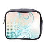 Pink Blue Pattern Mini Toiletries Bag (Two Sides)