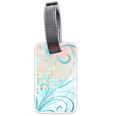 Pink Blue Pattern Luggage Tag (two sides) from ArtsNow.com Front