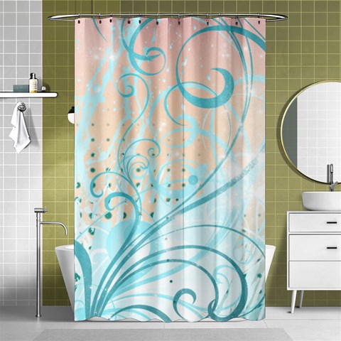 Pink Blue Pattern Shower Curtain 48  x 72  (Small) from ArtsNow.com Curtain(48  X 72 ) - 42.18 x64.8  Curtain(48  X 72 )