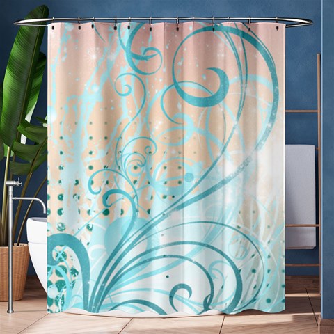Pink Blue Pattern Shower Curtain 60  x 72  (Medium) from ArtsNow.com 60 x72  Curtain