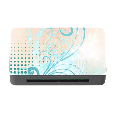 Pink Blue Pattern Memory Card Reader with CF from ArtsNow.com Front