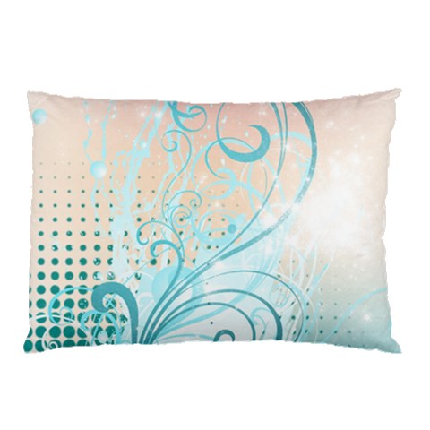 Pink Blue Pattern Pillow Case (Two Sides) from ArtsNow.com Back
