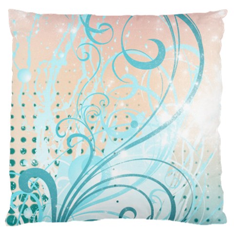 Pink Blue Pattern Large Cushion Case (One Side) from ArtsNow.com Front