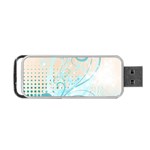 Pink Blue Pattern Portable USB Flash (One Side)