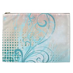 Pink Blue Pattern Cosmetic Bag (XXL) from ArtsNow.com Front
