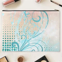 Pink Blue Pattern Cosmetic Bag (XXXL) from ArtsNow.com Back