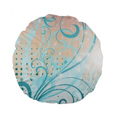 Pink Blue Pattern Standard 15  Premium Round Cushion  from ArtsNow.com Front