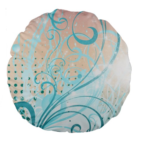 Pink Blue Pattern Large 18  Premium Round Cushion  from ArtsNow.com Front